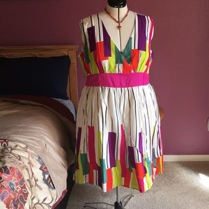 Blue Plate color block dress